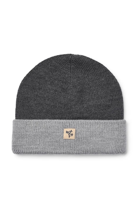 Wheat Czapka beanie dziecięca z wełny merino szara 7611-567