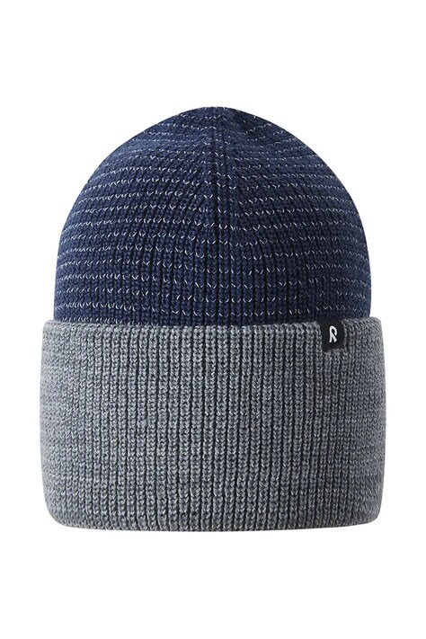 Reima Czapka beanie dziecięca z wełną Vihje granatowa 5300370A