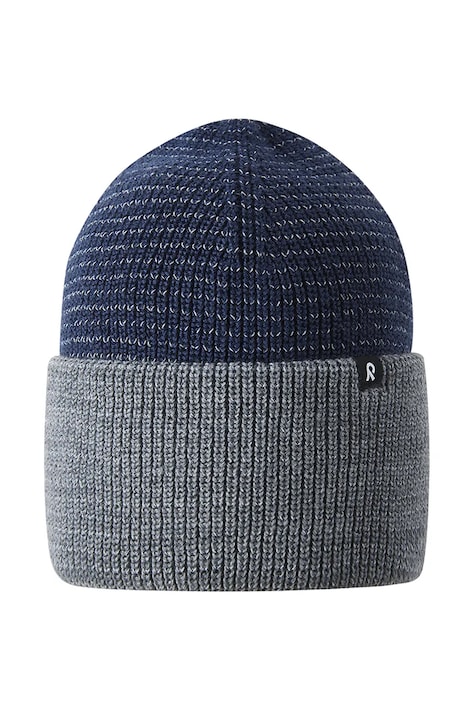 Reima Czapka beanie dziecięca z wełną Vihje granatowa 5300370A