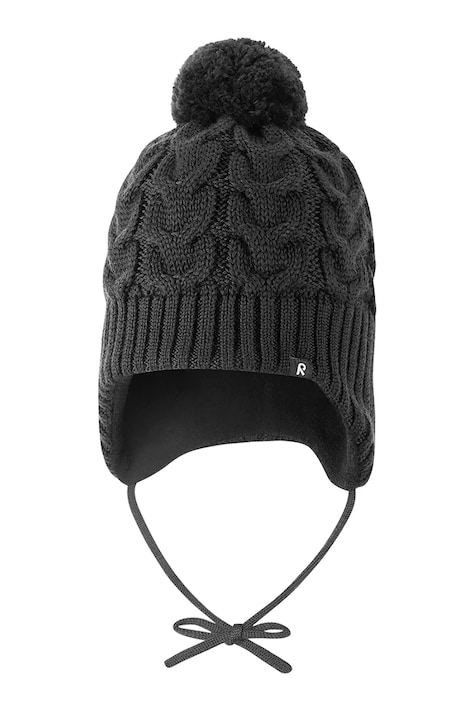 Reima Czapka z pomponem dziecięca Paljakka czarna 5300035C