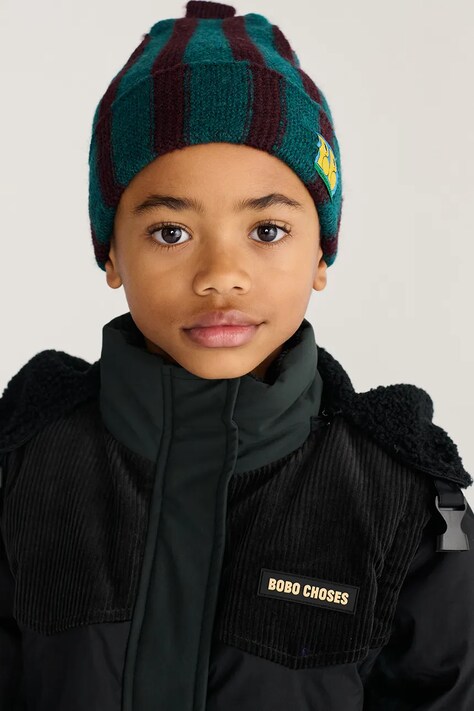 Bobo Choses Cappello beanie per bambini con misto lana Booo verde B226AI042