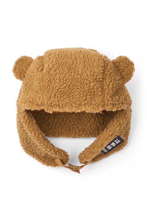 Liewood Czapka uszatka dziecięca Bravo Pile Hat w Ears brązowa LW20931