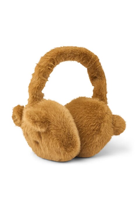 Liewood Naušniki otroški Timothy Plush Bear Ear Warmers rjavi LW20809