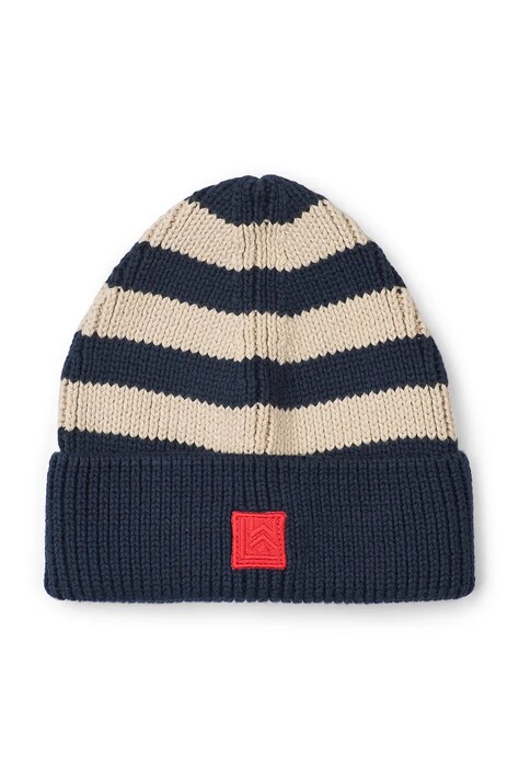 Liewood Czapka beanie dziecięca bawełniana Ezra Beanie granatowa LW20106