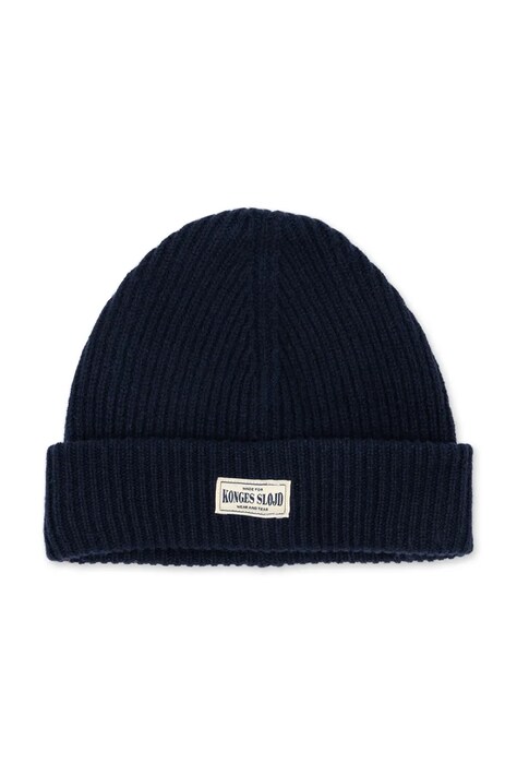 Konges Sløjd Czapka beanie dziecięca bawełniana BASIL BEANIE granatowa KS105696