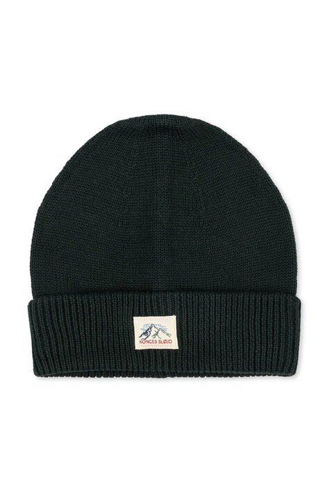 Konges Sløjd Czapka beanie dziecięca bawełniana AVELY BEANIE zielona KS105688
