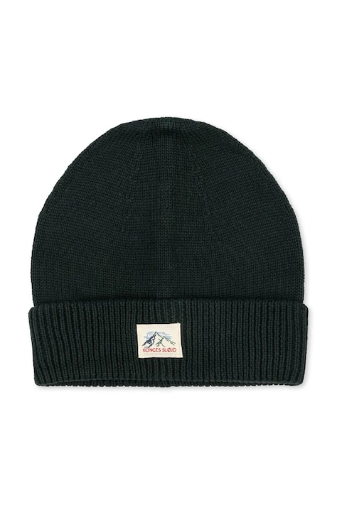 Konges Sløjd Czapka beanie dziecięca bawełniana AVELY BEANIE zielona KS105688