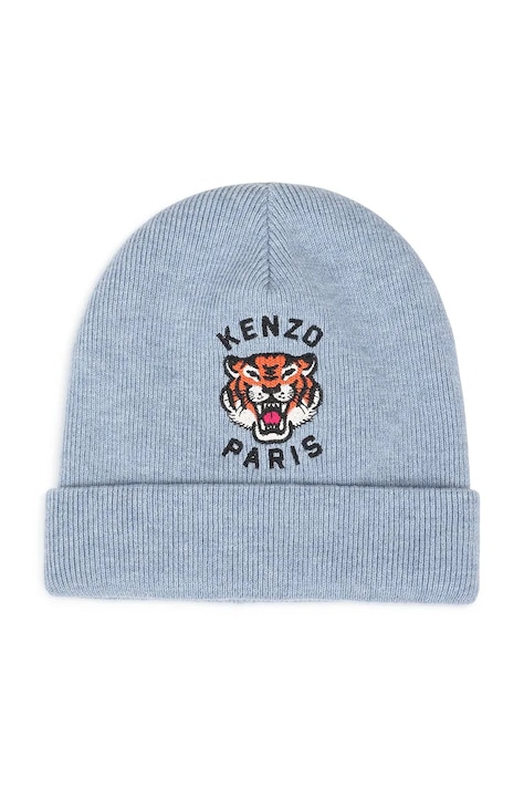 Kenzo Kids Czapka beanie dziecięca z dodatkiem wełny niebieska K62156