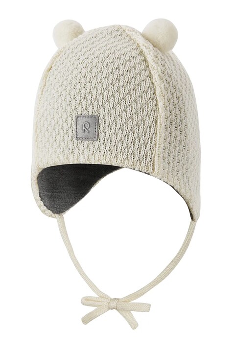 Reima czapka beanie dziecięca z wełny merino Sumu biała 5300379A