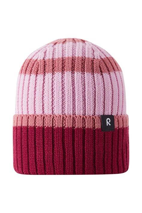Reima czapka beanie dziecięca z wełną merino Vilpas różowa 5300282C