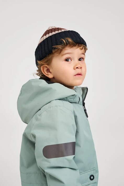 Reima czapka beanie dziecięca z wełną merino Vilpas brązowa 5300282C