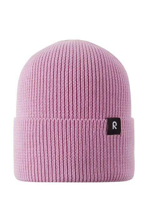 Reima czapka beanie dziecięca z wełny merino Reissari różowa 5300022B