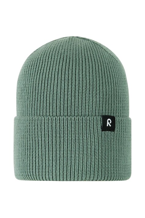 Reima czapka beanie dziecięca z wełny merino Reissari zielona 5300022B