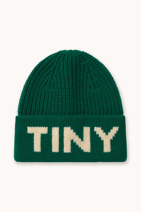Tinycottons Czapka beanie dziecięca wełniana TINY BEANIE zielona AW26-141