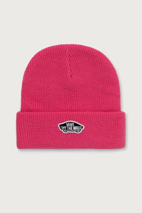 Vans czapka beanie dziecięca Stretch Logo Tall Cuff Bean różowa VN000Q1FGSE1