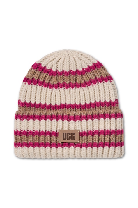UGG Czapka beanie dziecięca z dodatkiem wełny CHUNKY RIB BEANIE multicolor 106208