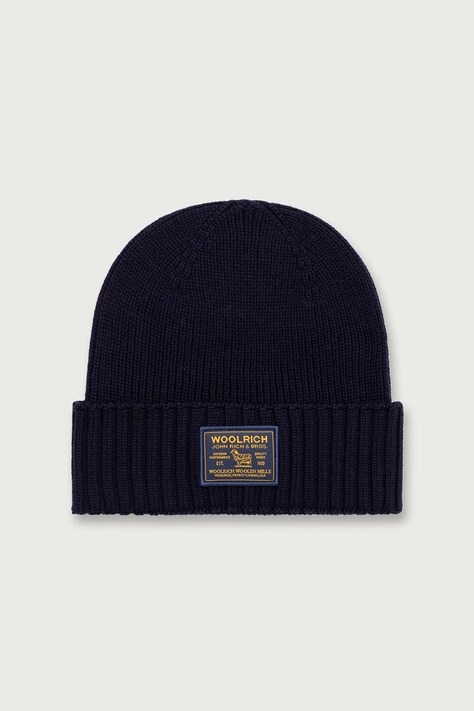 Woolrich CFWOAC2053MRUF0428 czapka wełniana męska fioletowa Legacy Patch