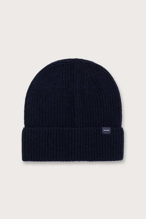 Woolrich CFWOAC0331MBUF0659 czapka z wełną męska fioletowa Knitted Ribbed