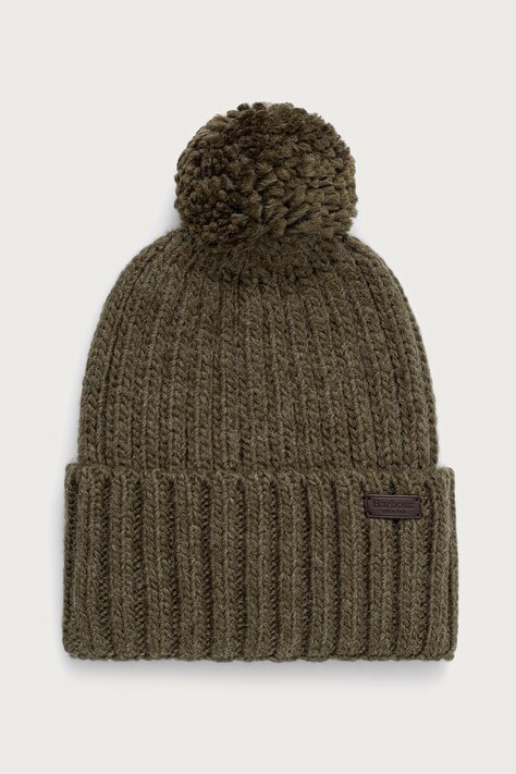 Barbour Kelson Pom czapka z pomponem męska z dodatkiem wełny zielona MHA0905OL51