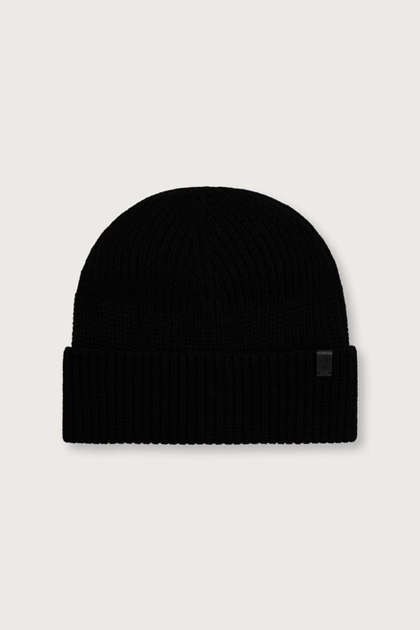 AllSaints Czapka męska wełniana czarna M036XF