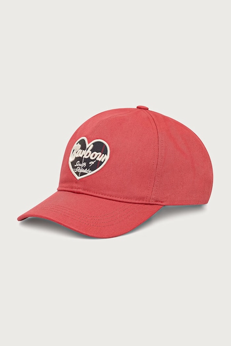 Barbour Czapka z daszkiem bawełniana męska czerwona LHA0654RE82