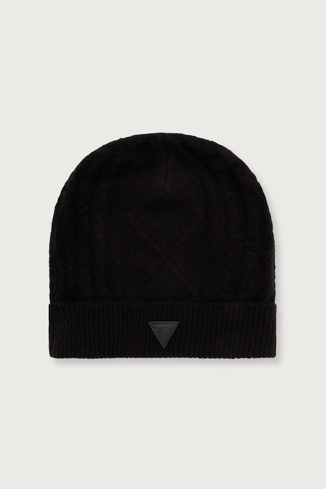 Guess Čiapka beanie pánska s vlnou čierna M6BZ23 Z1688