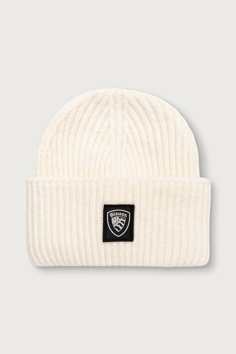 Blauer Czapka beanie męska z dodatkiem wełny beżowa BLUA05573