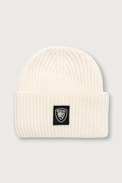 Blauer Czapka beanie męska z dodatkiem wełny beżowa BLUA05573