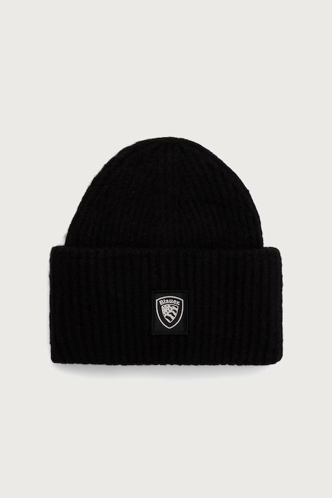 Blauer Czapka beanie męska z dodatkiem wełny czarna BLUA05573