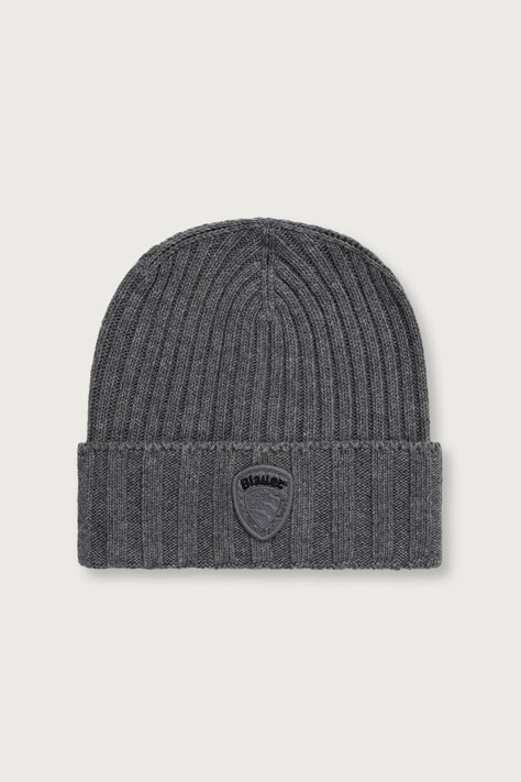 Blauer Σκούφος beanie ανδρικός από πρόσμιξη μαλλιού γκρί BLUA05556