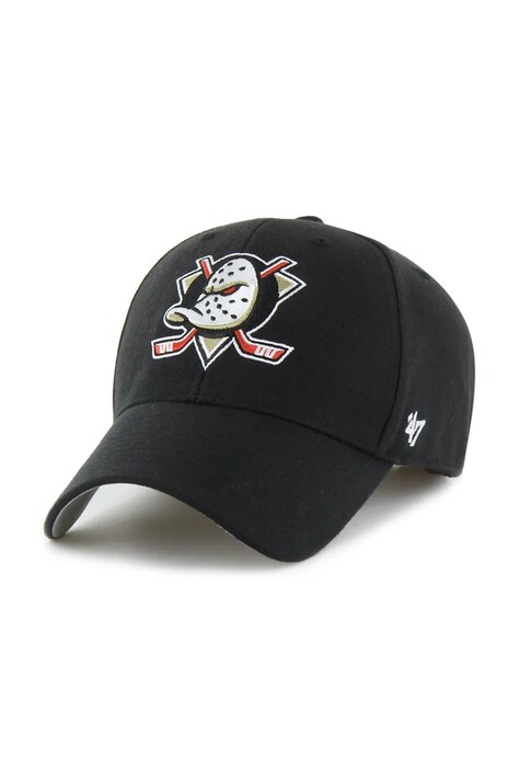 47 brand Καπέλο με γείσο από πρόσμιξη μαλλιού Anaheim Ducks μαύρο H-MVP25WBV-BKR