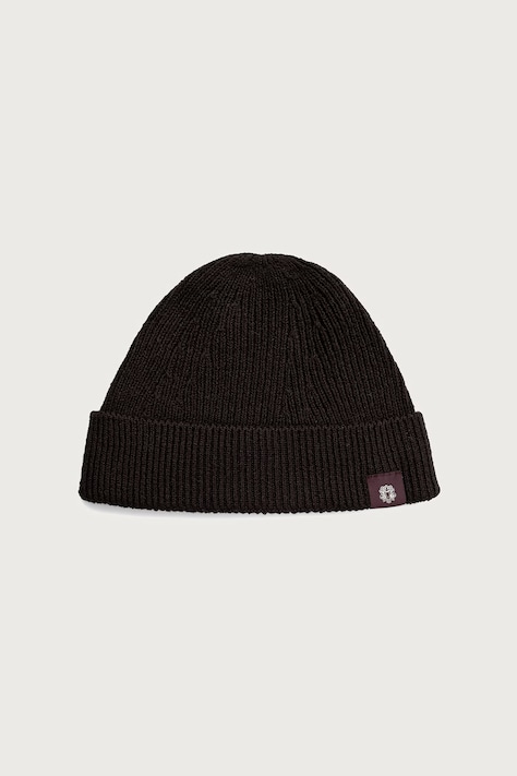 Mos Mosh Czapka beanie męska z wełną Kyle brązowa 511390
