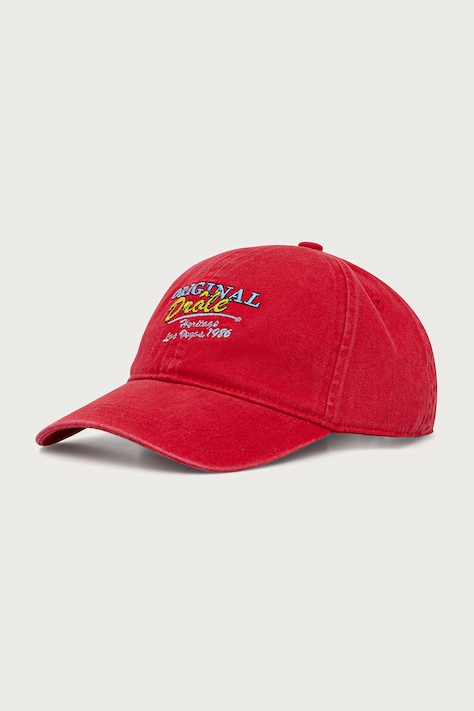 Drôle de Monsieur Czapka z daszkiem męska bawełniana Original Drole Embroidered czerwona M-CP215-CO138