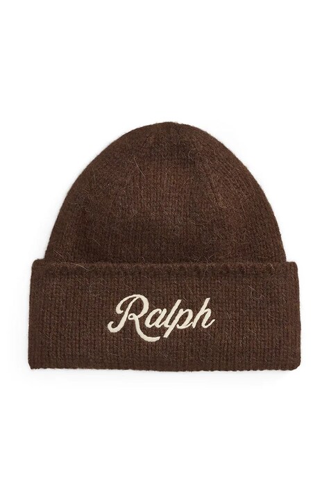 Polo Ralph Lauren Czapka beanie męska wełniana brązowa 449P20248