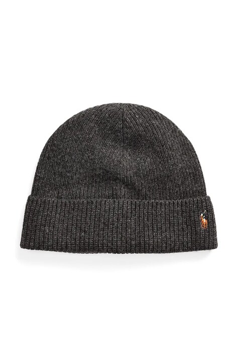 Polo Ralph Lauren Czapka męska z wełną szara 449863337