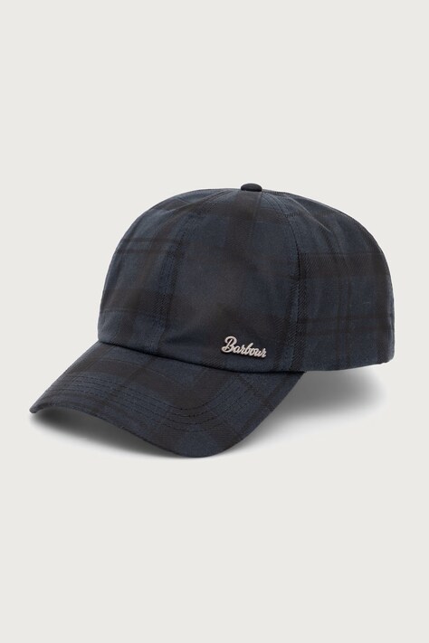 Barbour Czapka z daszkiem męska bawełniana granatowa MHA0974