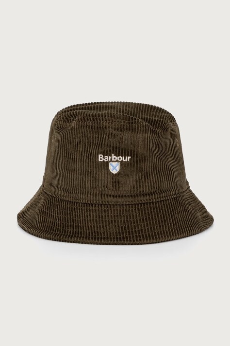Barbour Kapelusz bucket męski bawełniany zielony MHA0972