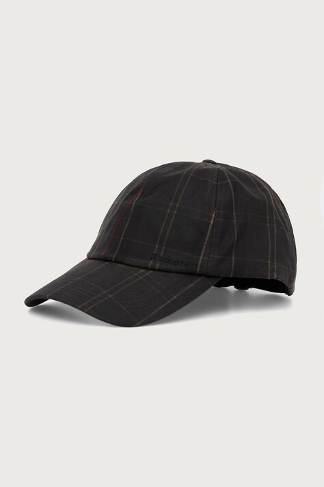 Barbour Czapka z daszkiem męska bawełniana brązowa MHA0969