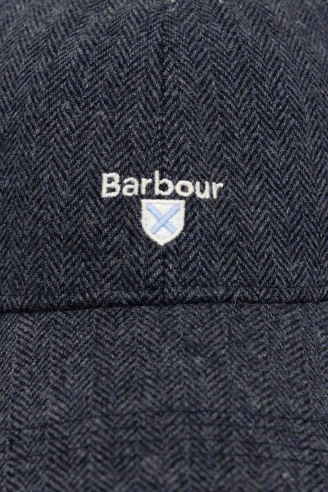 Barbour Czapka z daszkiem męska z wełny granatowa MHA0968