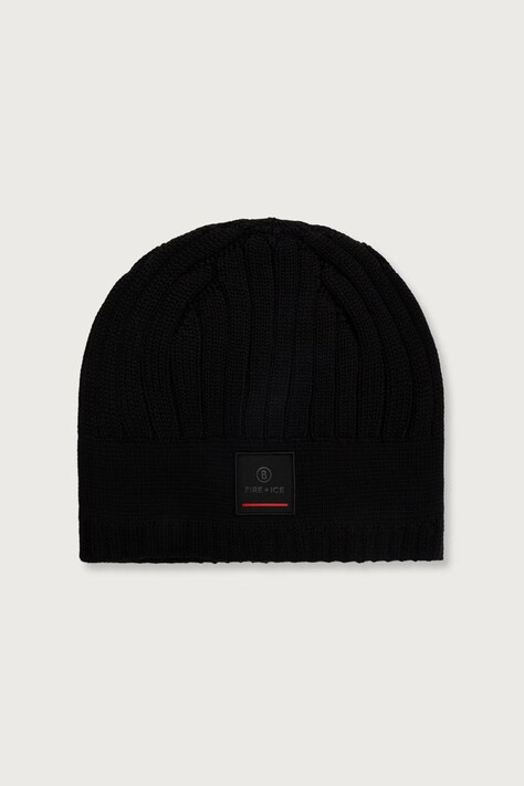 BOGNER Fire+Ice Czapka beanie męska z wełną czarna 94346125