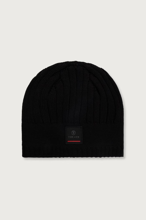BOGNER Fire+Ice Czapka beanie męska z wełną czarna 94346125
