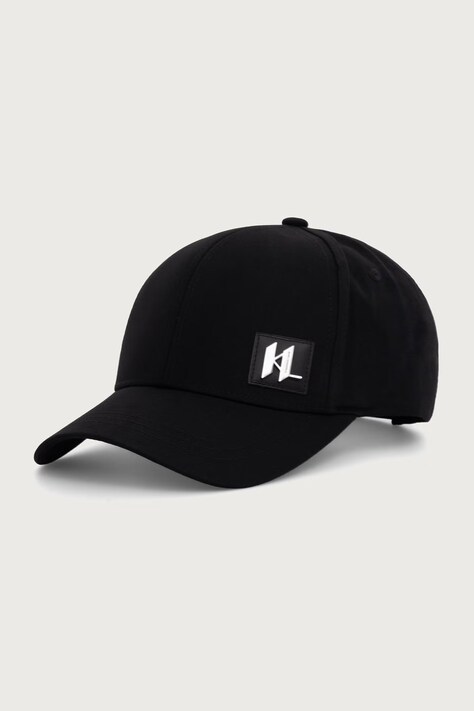 Karl Lagerfeld czapka z daszkiem męska z bawełną czarna 564123.805617