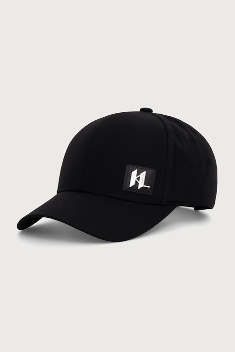 Karl Lagerfeld czapka z daszkiem męska z bawełną czarna 564123.805617