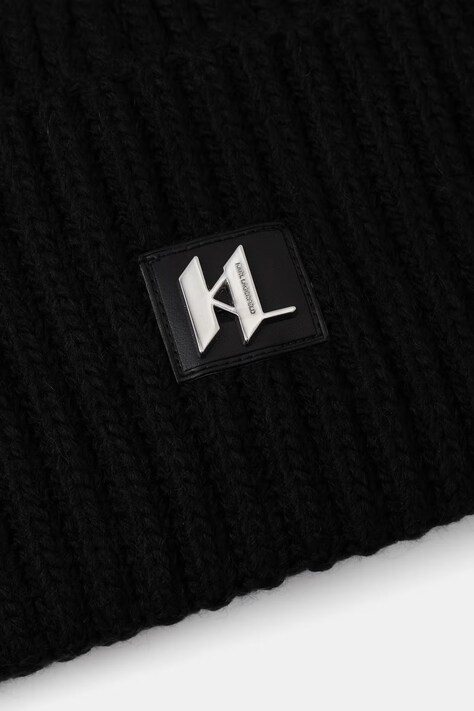 Karl Lagerfeld шапка жіноча з додаванням вовни — AW26-CAMZRT, чорний — фото 3