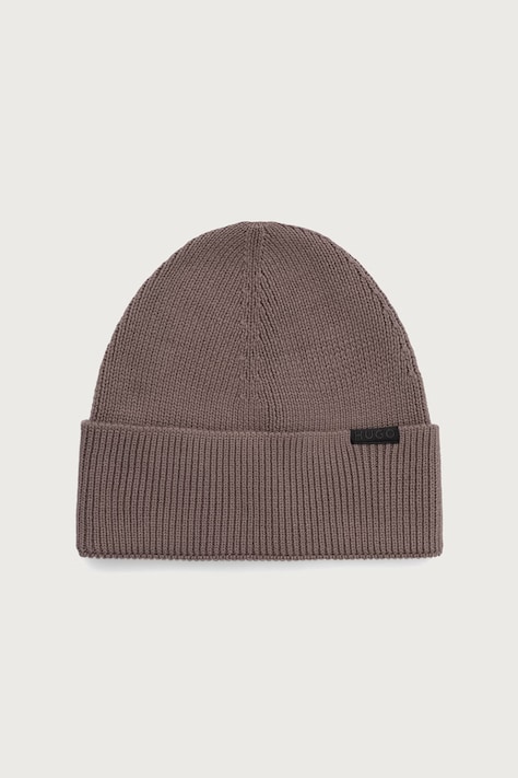 HUGO Czapka beanie męska bawełniana Xential pomarańczowa 50570999