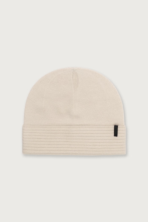 BOSS Green Шапка бини мужская с шерстью Termix_Beanie бежевая 50572038