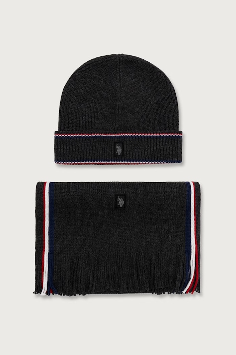U.S. Polo Assn. Σετ ανδρικό BRAND STRIPE BOX SET γκρί MUP5383