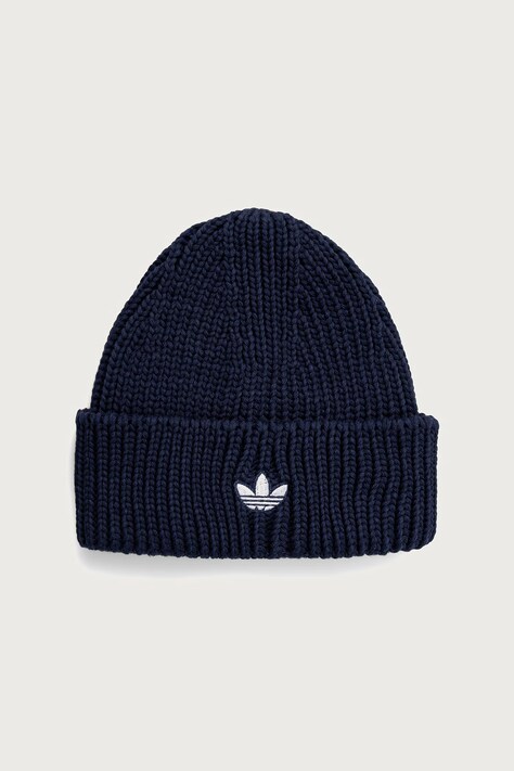 adidas Originals Czapka beanie męska z bawełną Fisherman granatowa KR1594
