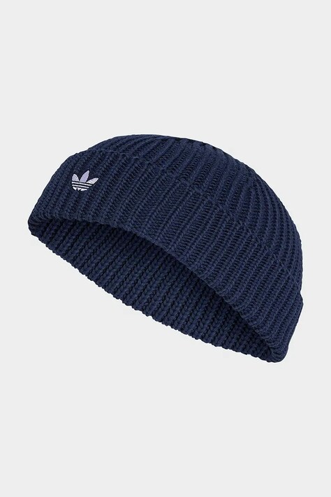adidas Originals Czapka beanie męska z bawełną Fisherman granatowa KR1594