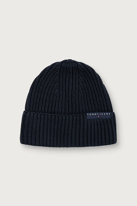 Tommy Jeans Čiapka beanie pánska bavlnená tmavomodrá AM0AM14865
